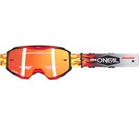 Oneal B-10 HR Gafas de motocross, Rojo/Blanco, Talla única