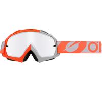 Oneal B-10 Twoface Silver Mirror Gafas de Motocross, naranja/gris, Talla única