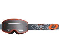 Oneal B-20 Strain V.22 Gafas de motocross, gris-naranja para Hombres