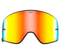O'NEAL | Recambios para gafas de motocross | Lentes duraderas y resistentes a los impactos con protección 100% UVA/B/C, revestimiento antirreflectante | B 50 | Lente de radio rojo