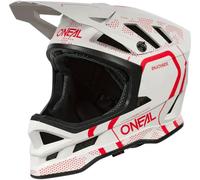 ONeal Blade Polyacrylite Strike, casco de bicicleta S male Mate Blanco/Rojo Neón