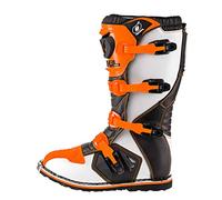 O'Neal | Botas de Motocross | Motocicleta de Enduro | Suela antideslizante para un máximo agarre, zona del talón ergonómica, forro perforado | Bota RMX EU | Adulto | Negro-Naranja | Talla 44