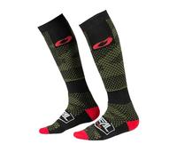 O'NEAL | Calcetines de motocross | MTB Downhill Freeride | Absorción del sudor, zona del talón y de la suela reforzada | Calcetines Pro MX COVERT | Unisex | Adulto | Negro Verde | Talla única