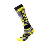 O'NEAL | Calcetines de motocross | MTB Downhill Freeride | Absorción del sudor, zona del talón y de la suela reforzada | Pro MX Ladies Hunter | Unisex | Adulto | Gris Negro Amarillo | Talla única