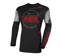 O'NEAL Camiseta de La Marca Element Camisa, Negro/Rojo, L para Hombre