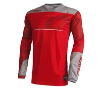 O'NEAL | Camiseta de Manga Larga para Motocross | MX MTB Mountain Bike | Material Ligero, Agujeros de ventilación Cortados con láser | Hardwear Haze Jersey V.22 | Adulto | Rojo Gris | S