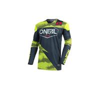 O'NEAL | Camiseta de Motocross Manga Larga | MX Enduro DH FR Downhill Freeride | Ajuste atlético, Secado rápido, Mangas sin puño | Mayhem Jersey Crackle 91 | Adulto | Amarillo Blanco Azul