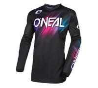O'NEAL | Camiseta Motocross Manga Larga | MX MTB | Ajuste para más Libertad de Movimientos, Transpirable y Que Absorbe la Humedad | Maillot Element Womens Voltage V.24 | Adulto | Multi | Talla XL