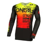 O'NEAL | Camiseta Motocross Manga Larga | MX MTB Mountain Bike | Material Ligero, Corte Ergonómico Slim Fit para un Ajuste Mayhem Jersey Scarz V.24 | Adulto | Negro Rojo | Talla L