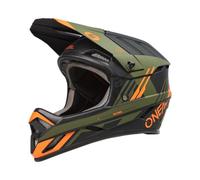 O'NEAL | Casco de Bicicleta de montaña | MTB | Aberturas de ventilación para el Flujo de Aire y refrigeración, Carcasa Exterior de ABS | Casco Backflip Strike V.23 | Adulto | Negro Naranja Oliva | M