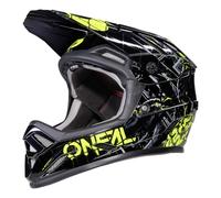 O'NEAL | Casco de bicicleta de montaña | MTB | Aberturas de ventilación para el flujo de aire y refrigeración, carcasa exterior de ABS | Casco Backflip ZOMBIE | Adulto | Negro Amarillo Neón | Talla XS