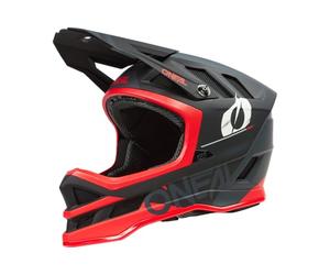 O'NEAL | Casco de Bicicleta de montaña | MTB Downhill | Aberturas de ventilación para el Flujo de Aire, Carcasa Exterior de ABS | Casco Blade POLYACRYLITE Haze V.23 | Adulto | Negro Rojo | Talla S