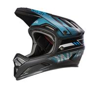 O'NEAL | Casco de Bicicleta de montaña | MTB Downhill | Aberturas de ventilación para Flujo de Aire y refrigeración, Carcasa Exterior de ABS | Casco Backflip Eclipse V.23 | Adulto | Gris Azul | XS