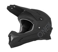 O'NEAL | Casco de Bicicleta de montaña | MTB Downhill | Según Norma de Seguridad EN1078, Aberturas de ventilación para Flujo de Aire y refrigeración | Casco SONUS Solid | Adulto | Negro | Talla M
