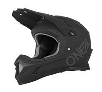 O'NEAL | Casco de Bicicleta de montaña | MTB Downhill | Según Norma de Seguridad EN1078, Aberturas de ventilación para Flujo de Aire y refrigeración | Casco SONUS Solid | Adulto | Negro | Talla M