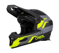O'NEAL | Casco de Bicicleta de montaña | MTB MX | Aberturas de ventilación para el Flujo de Aire y refrigeración, Carcasa Exterior de ABS | Casco Fury Stage | Adulto | Negro Amarillo neón | Talla S