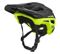 O'NEAL Casco de Bicicleta I Casco de Bicicleta de Montaña con Orificios de Ventilación I Certificación de Seguridad EN1078 I Casco Trailfinder Split V.20 I Casco MTB | Negro/Amarillo Neón | Talla S/M
