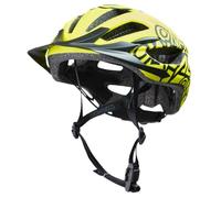O'NEAL Casco de Bicicleta I Casco de Bicicleta de Montaña con Orificios de Ventilación I Certificación de Seguridad EN1078 I Casco Trailfinder Split V.20 I Casco de MTB | Amarillo Neón | Talla XS/M