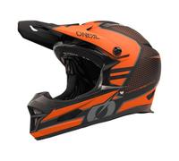 O'NEAL | Casco de Ciclismo de montaña | MTB | Aberturas de ventilación para el Flujo de Aire y la refrigeración, Carcasa Exterior de ABS | Casco Fury Stage V.23 | Adulto | Negro Naranja | Talla L