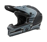 O'NEAL | Casco de Ciclismo de montaña | MX MTB | Aberturas de ventilación para el Flujo de Aire y la refrigeración, Carcasa Exterior de ABS | Casco Fury Stage V.23 | Adulto | Negro Gris | Talla L