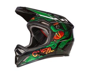 O'NEAL | Casco de Ciclismo de montaña | MX MTB | Aberturas de ventilación para el Flujo de Aire y la refrigeración, Carcasa Exterior de ABS | Casco Backflip Viper V.23 | Adulto | Verde Negro | M
