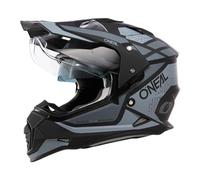 O'NEAL Casco de Moto Enduro Aberturas de ventilación para un máximo Flujo de Aire y refrigeración, Carcasa ABS, Visera Solar integrada Casco Sierra R V.24 Adulto Negro Gris Talla XXL