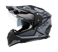 O'Neal Casco de Moto Enduro Aberturas de ventilación para un máximo Flujo de Aire y refrigeración, Carcasa de ABS, Visera integrada Casco Sierra R V.24 Adulto Negro Gris Talla S