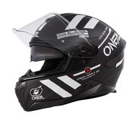 O'NEAL | Casco de Moto | Enduro Adventure Street | Normas de Seguridad Dot y ECE 22.05, Carcasa ABS, Visera Solar integrada | Casco Challenger Warhawk V.24 | Adulto | Negro Blanco Rojo | Talla M