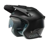 O'NEAL | Casco de Moto Enduro Adventure Street | Normas de Seguridad ECE 22.05, Carcasa ABS, Visera Solar integrada | Casco Volt Solid V.24 | Adulto | Negro | Talla L