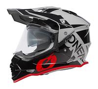 O'NEAL | Casco de Moto | Motocicleta de Enduro | Aberturas de ventilación para un máximo Flujo de Aire y refrigeración, Carcasa de ABS | Casco Sierra R V.23 | Adulto | Negro Blanco | Talla S