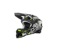 O'NEAL | Casco de Motocross | Motocicleta, Enduro | Estándares de Seguridad ECE 22.05, Carcasa ABS, ventilación y refrigeración óptima | 3SRS Helmet Attack 2.0 | Adultos | Negro Amarillo | Talla L