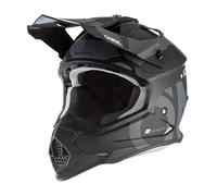 O'NEAL | Casco de Motocross | MX | Carcasa ABS, Norma de Seguridad ECE 22.06, Aberturas de ventilación para una óptima refrigeración | Casco 2SRS Slick V.23 | Adulto | Negro Gris | Talla L (59/60 cm)