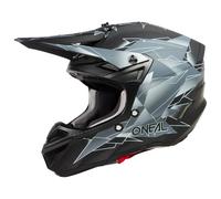 O'NEAL | Casco de Motocross | MX Enduro | 2 carcasas exteriores y 2 EPS para mayor seguridad, carcasa de ABS, ECE 22.06 | Casco 5SRS Polyacrylite Surge V.23 | Adulto | Negro Gris | Talla XS (53/54 cm)