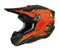 O'NEAL | Casco de Motocross | MX Enduro | 2 Carcasas Exteriores y 2 EPS para Mayor Seguridad, Carcasa de ABS, ECE 22.06 | Casco 5SRS Polyacrylite Surge V.23 | Adulto | Negro Rojo | Talla L (59/60 cm)