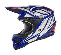 O'NEAL | Casco de Motocross | MX Enduro | Carcasa ABS, Norma de Seguridad ECE 22.06, ventilaciones para una refrigeración óptima | Casco 3SRS Vertical V.23 | Adulto | Azul Blanco | Talla M (57/58 cm)