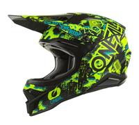 O'NEAL | Casco de Motocross | MX Enduro | Carcasa ABS, Norma de Seguridad ECE 2205, Ventilación para una óptima refrigeración y ventilación | 3SRS Assault V.22 Adulto | Negro Amarillo Neón | L