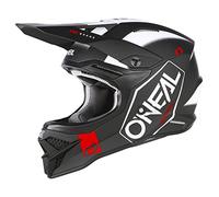 O'NEAL Casco de motocross MX Enduro, carcasa de ABS, norma de seguridad ECE 22.06, orificios de ventilación para una refrigeración óptima | casco 3SRS HEXX V.23 | Adultos | Negro Blanco | Talla XS (53/54 cm)