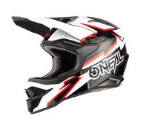 O'NEAL | Casco de Motocross | MX Enduro Motocicleta | ABS Shell, Estándar de Seguridad ECE 2205, Óptima ventilación y refrigeración | 3SRS Voltaje del Casco | Adultos | Negro Blanco | Talla S