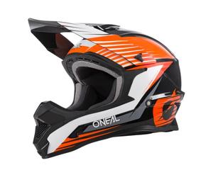O'NEAL | Casco de Motocross | MX Enduro Motocicleta | ABS Shell, Estándar de Seguridad ECE 2205, Ventilación y refrigeración óptima | 1SRS Casco Stream | Adultos | Naranja Negra | Talla L