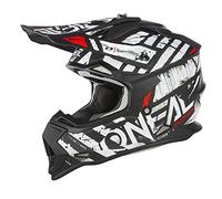 O'NEAL | Casco de Motocross | MX Enduro | Norma de Seguridad ECE 22.06, Aberturas de ventilación para una refrigeración óptima | Casco 2SRS Glitch V.23 | Adulto | Negro Blanco | Talla L (59/60 cm)