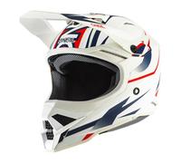 O'NEAL | Casco de Motocross | MX Enduro | Shell ABS, Cumple con el estándar de Seguridad ECE 22.05., Airflaps™ Compatible | Casco 3SRS Riff 2.0 | Adultos | Blanco Azul Rojo | Talla XL (61/62cm)