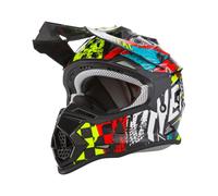 O'NEAL | Casco de Motocross | Niños | MX Enduro | Carcasa de ABS, Norma de Seguridad ECE 22.05, Ventilaciones para una óptima ventilación y refrigeración | Casco 2SRS Wild Youth | Multi | Talla S
