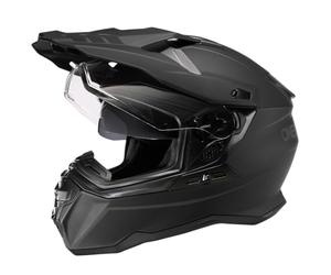 O'NEAL | Casco Enduro Touring Adventure Street | Buen Ajuste, Pinlock y Bluetooth, Visor Solar Integrado | Casco D-SRS Solid V.22 | Adulto | Negro | Talla S