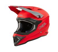 Oneal 1SRS Solid Casco de motocross, rojo, tamaño S para Hombres