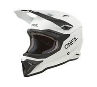 O'NEAL | Casco Motocross | Moto MX Enduro | Carcasa ABS, Norma de Seguridad ECE 22.05, Ventilaciones para una ventilación y refrigeración óptimas | Casco 1SRS Solid V.24 | Adulto | Blanco | Talla L
