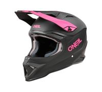 O'NEAL | Casco Motocross | Moto | Norma de Seguridad ECE 22.05, Ventilaciones para una ventilación y refrigeración óptimas | Casco 1SRS Solid V.24 | Adulto | Negro Rosa | Talla XXL