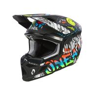O'NEAL | Casco Motocross | MX | Carcasa ABS, Norma de Seguridad ECE 22.06, Rejillas de ventilación para una refrigeración óptima | Casco Juvenil 3SRS Rancid V.24 | Juvenil | Negro Blanco | Talla M