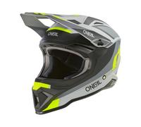 O'NEAL | Casco Motocross | MX Enduro | Calota ABS, Forro Confort, Rejillas de ventilación y refrigeración óptimas | Casco 1SRS Stream V.24 | Adulto | Negro Gris