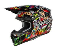ONeal 3SRS Crank, casco de motocross L male Mate Negro/Rojo/Verde/Amarillo