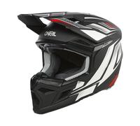 O'NEAL | Casco Motocross | MX Enduro | Carcasa ABS, Norma de Seguridad ECE 22.06, Ventilaciones para una refrigeración óptima | Casco 3SRS Vertical V.24 | Adulto | Negro Blanco | Talla L